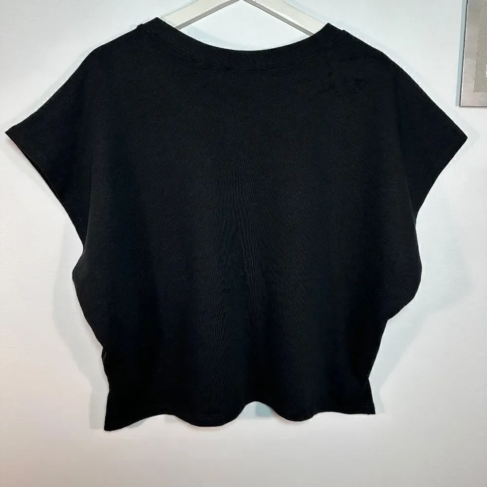 ELIE® TAHARI – SHORT-SLEEVE %100-PIMA TOP — SZ-L (NWT)